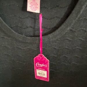 Candie's Black Textured Sweater